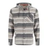 Simms Men's Santee Flannel Hoody Large Black/Slate Blanket Stripe