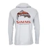 Simms Men's Tech Hoody Artist Series Medium Trout Logo Flame/Sterling