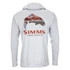 Simms Men's Tech Hoody Artist Series XXL Trout Logo Flame/Sterling