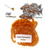 FNF Jumbo Chewing Gum Worm Chenille AMBER