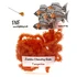 FNF Jumbo Chewing Gum Worm Chenille TANGERINE