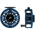 Abel SDS Ported Fly Reel 7/8 Deep Blue Finish Gloss Black Drag Knob with Ebony Handle