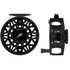 Abel SDS Ported Fly Reel 11/12 Gloss Black Finish and Drag Knob with Ebony Handle