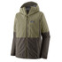 Patagonia Men's Boulder Fork Rain Jacket Forge Grey with River Rock Green