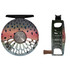 Abel TR Ported Fly reel 5/6 Native Rainbow Finish and Drag Knob with Rosewood Handle