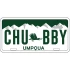 Umpqua Sticker License Plate CO Chubby