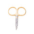 Dr. Slick 3.5 in Arrow Scissors Straight Curved Serrated Blade Gold Loops