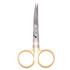 Dr. Slick 4.5 in Hair Scissors Straight Curved Serrated Blade Gold Loops