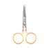Dr. Slick 4.5 in Hair Scissors Straight Curved Serrated Blade Gold Loops