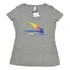 AvidMax Fly Fishing Women's CO Painted Trout Fly Scoop Neck Tri-Blend Jersey Tee - Premium Heather