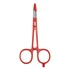 Dr Slick Fly Fishing XBC Scissor Clamp 5 in Straight Stainless Steel Colorful Grip Red