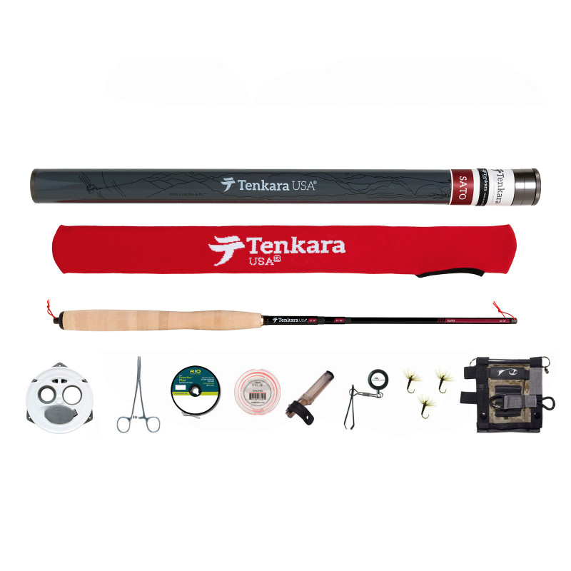 Tenkara USA -Sato Fly Rod & Accessories Kit with Rising Shot Pack and Line  Keeper - AvidMax