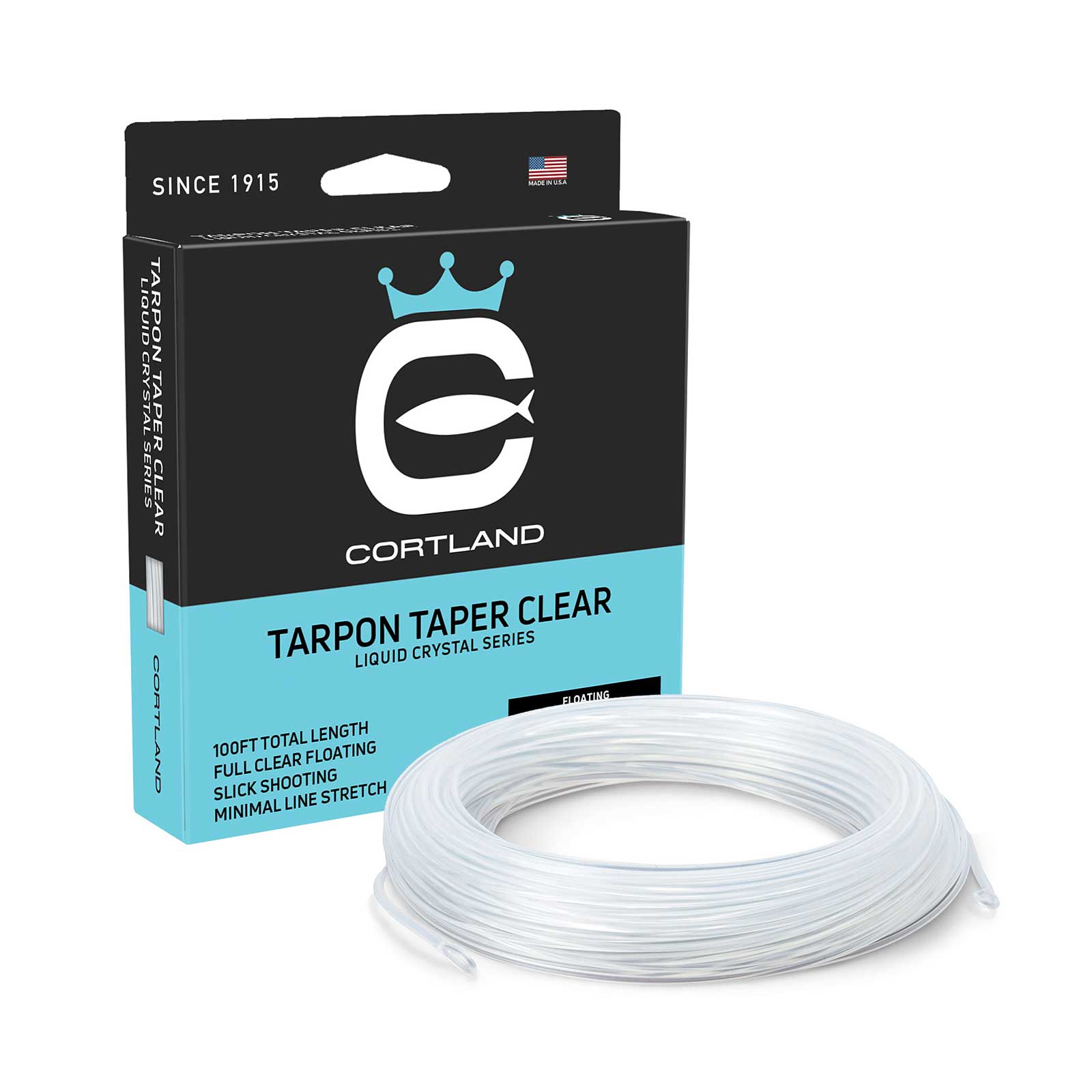 Cortland Liquid Crystal Tarpon Taper Fly Line - Clear - WF10F