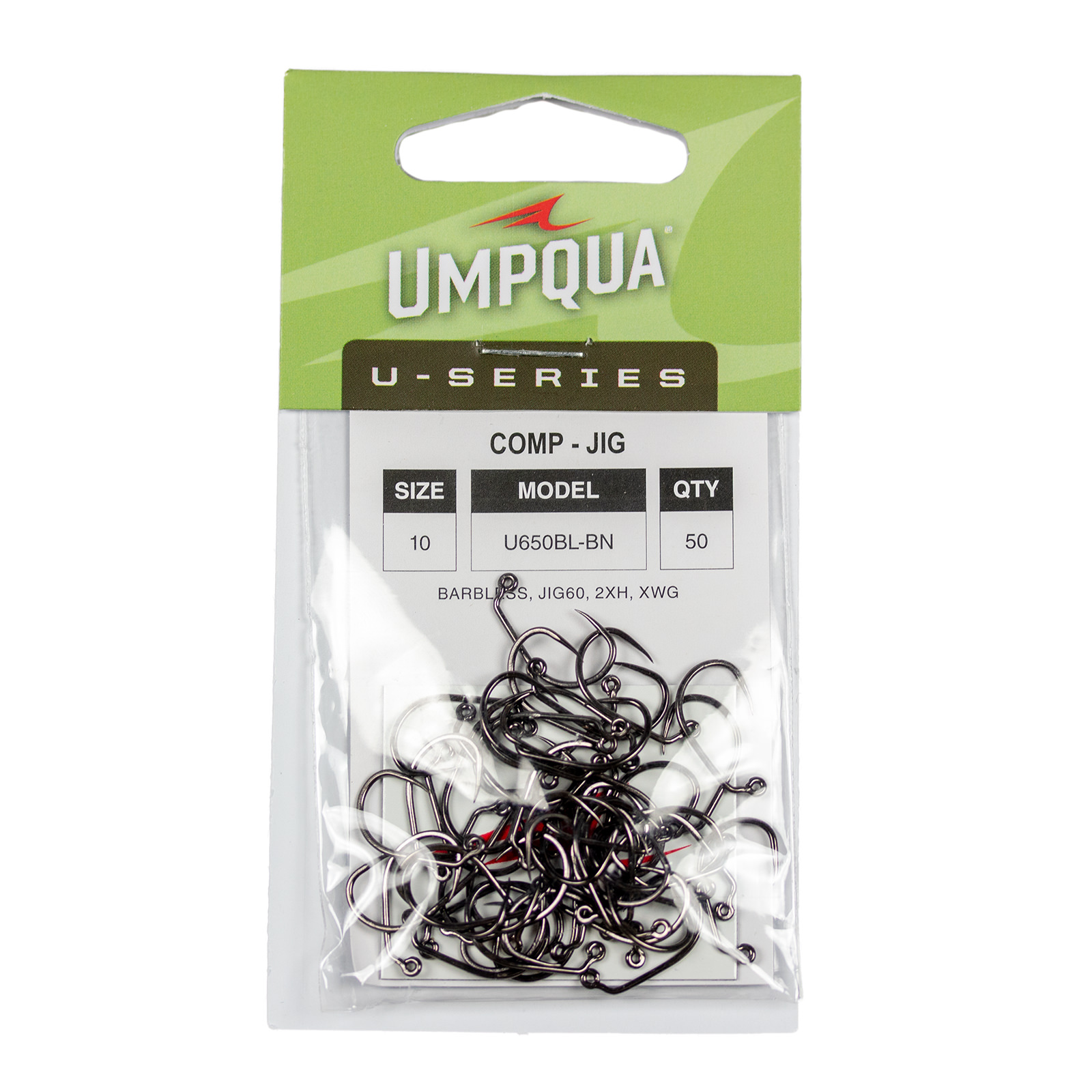 Umpqua U650BL-BN Heavy Barbless Competition Jig Hook - AvidMax