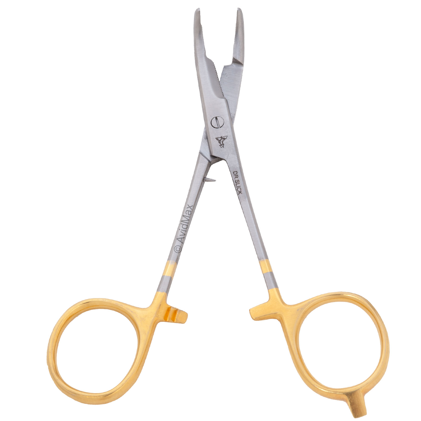 Dr. Slick Scissor Clamp - Gold - 5.5 in Curved