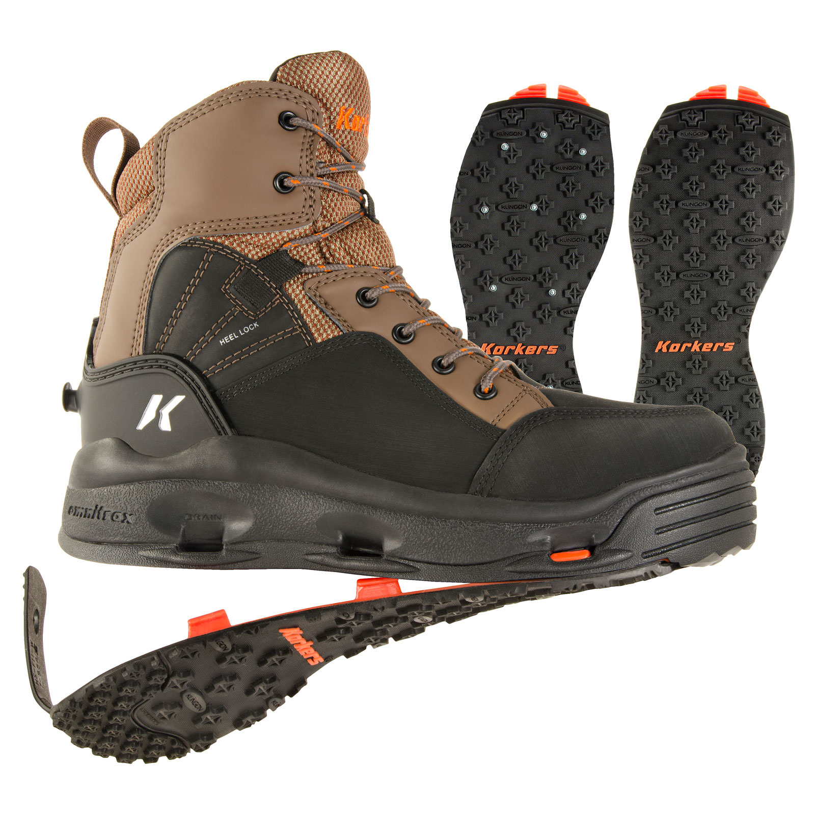 Korkers Buckskin Wading Boot 9 / Kling-On & Studded Kling-On