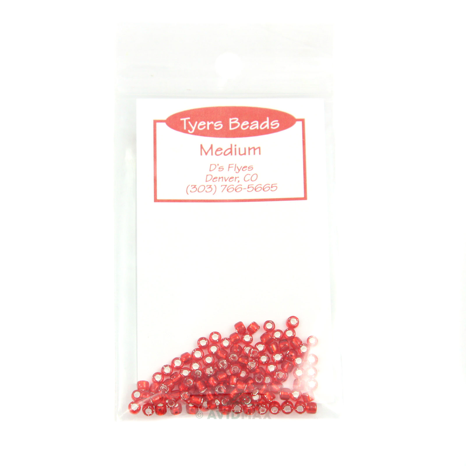 Hareline Tyers Glass Beads Red / Small