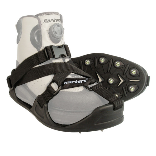 Korkers CastTrax Fly Fishing Cleated Overshoes with 36 Carbide Spikes ...