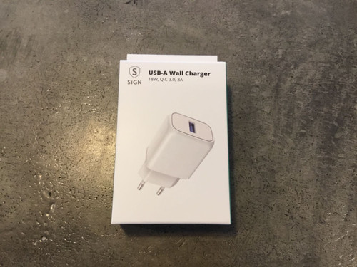 Sign USB-A Wall Charger 18W  Vit 