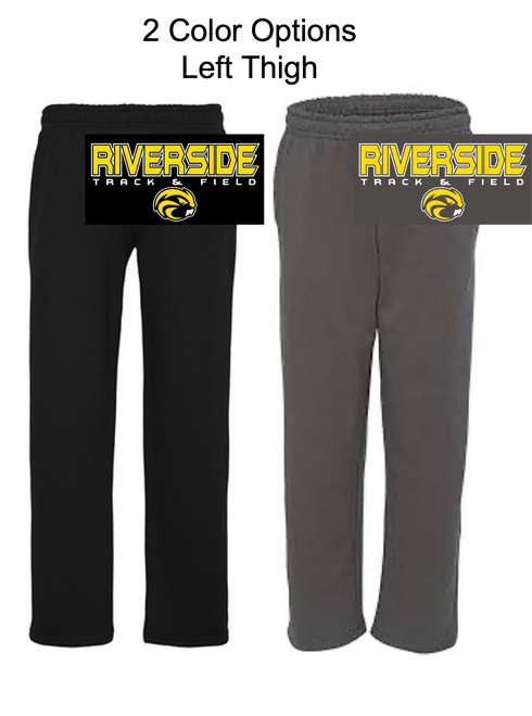 OPEN BOTTOM SWEATPANTS WITH POCKET (YOUTH AND ADULT) rivtf