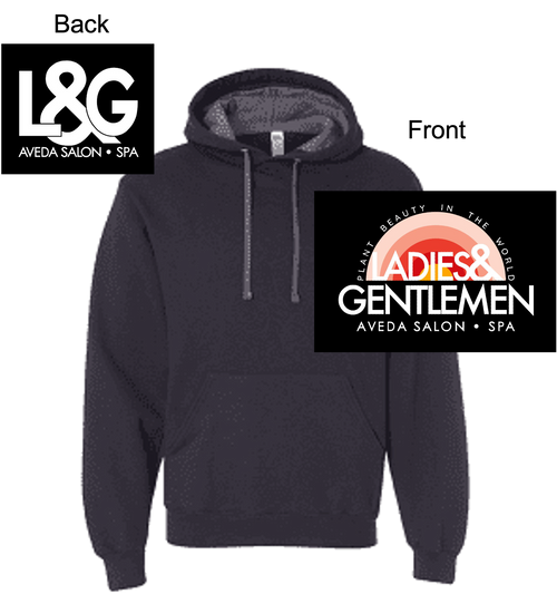 BLACK COTTON/POLYESTER HOODIE SWEATSHIRT (ADULT) l&g3