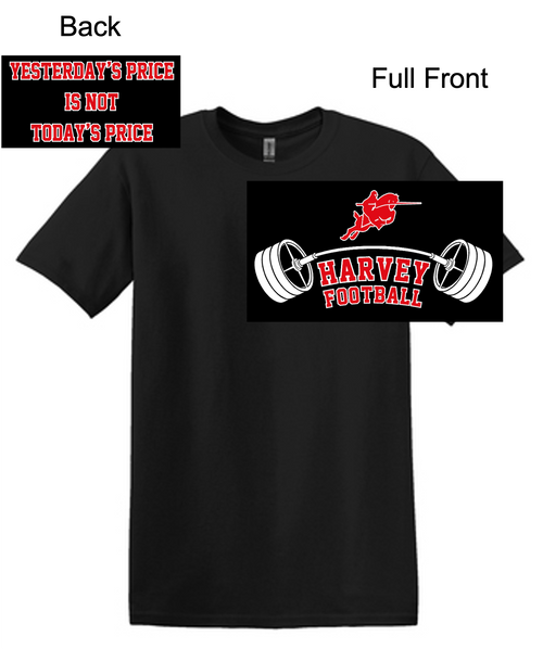 BLACK SHORT SLEEVE COTTON T-SHIRT (ADULT AND YOUTH) harfbplayer