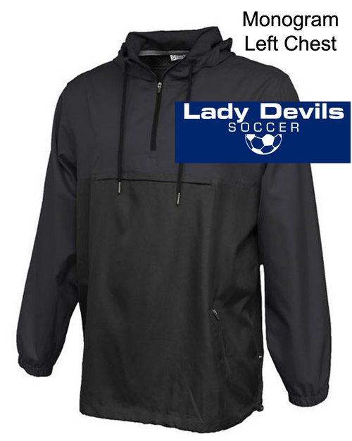 BLACK POLYESTER WATER RESISTANT JACKET (ADULT)  wicksocgirl