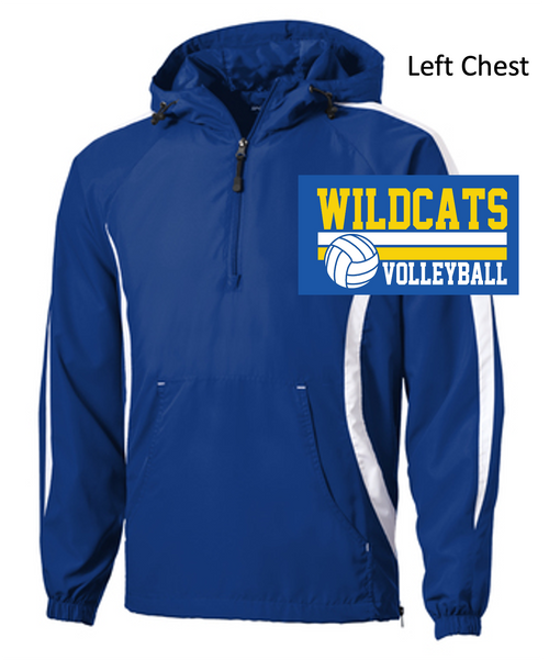 ROYAL WITH WHITE POLYESTER WIND JACKET WITH ZIPPER (ADULT) sjvvolmono ROYAL WITH WHITE POLYESTER WIND JACKET WITH ZIPPER (ADULT) sjvvolmono