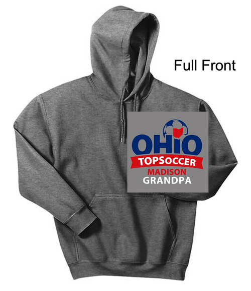 GRAPHITE HEATHER  HOODED SWEATSHIRT (YOUTH AND ADULT) topsocgpa