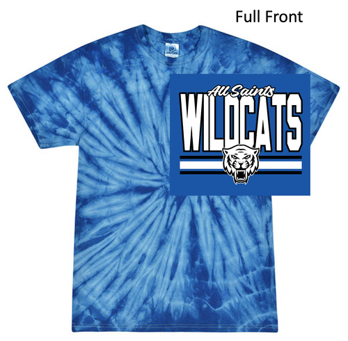 ROYAL TIE DYE SHORT SLEEVE COTTON T-SHIRT (ADULT AND YOUTH) allsaintall