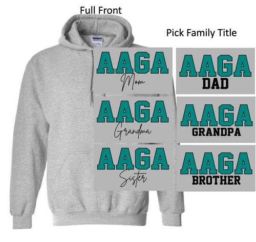 SPORT GREY HOODED SWEATSHIRT (YOUTH AND ADULT) aagboostfamily