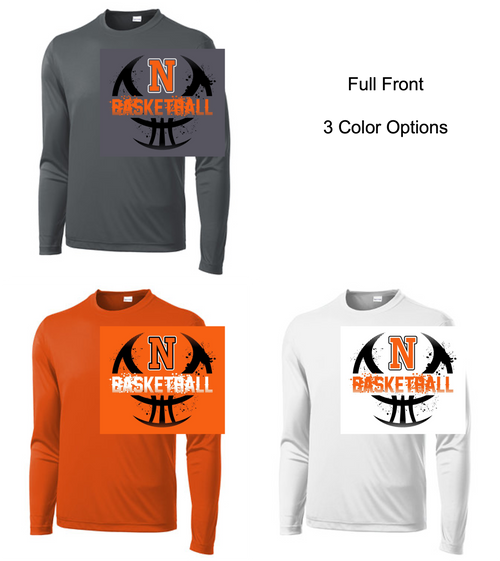 PERFORMANCE TEE - LONG SLEEVE (ADULT AND YOUTH) northgbbball