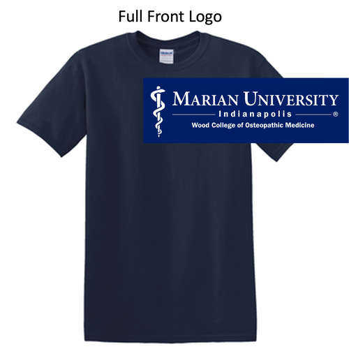 NAVY SHORT SLEEVE COTTON T-SHIRT (ADULT AND YOUTH) marian