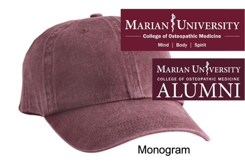 MAROON UNSTRUCTURED BASEBALL HAT (ONE SIZE) marian