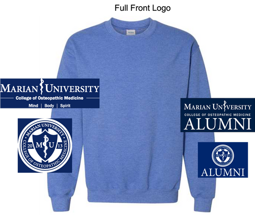 HEATHER ROYAL CREW SWEATSHIRT (ADULT)  marian