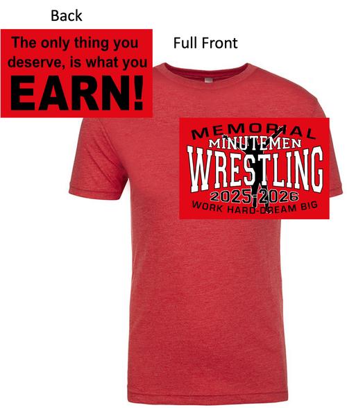 VINTAGE RED SHORT SLEEVE TRIBLEND T-SHIRT (YOUTH AND ADULT) memwr