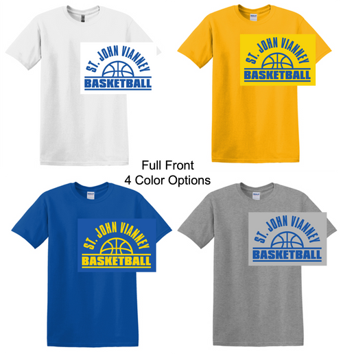 SHORT SLEEVE COTTON T-SHIRT (ADULT AND YOUTH) sjvbasketball1