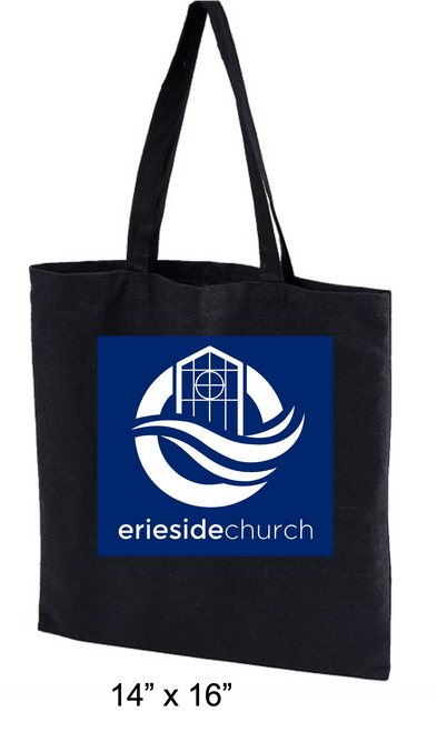 NAVY CANVAS TOTE BAG (ONE SIZE) eriechurch