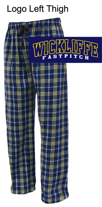 NAVY, GOLD AND WHITE FLANNEL PANTS WITH POCKET (YOUTH AND ADULT) wicksoftthigh