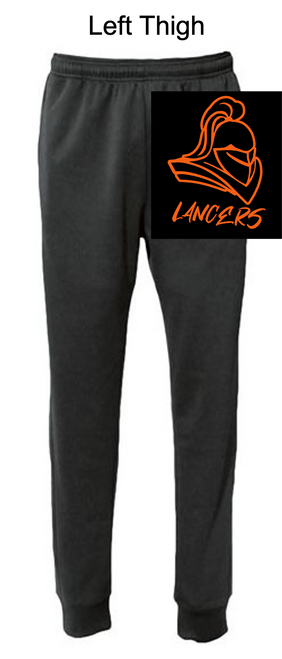 BLACK POLYESTER JOGGER PANTS WITH POCKET (YOUTH AND ADULT) lanall