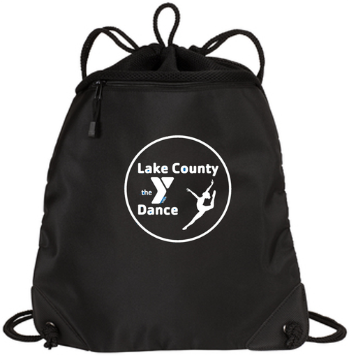 BLACK CINCH BAG WITH MESH TRIM (ONE SIZE) ydancegirl