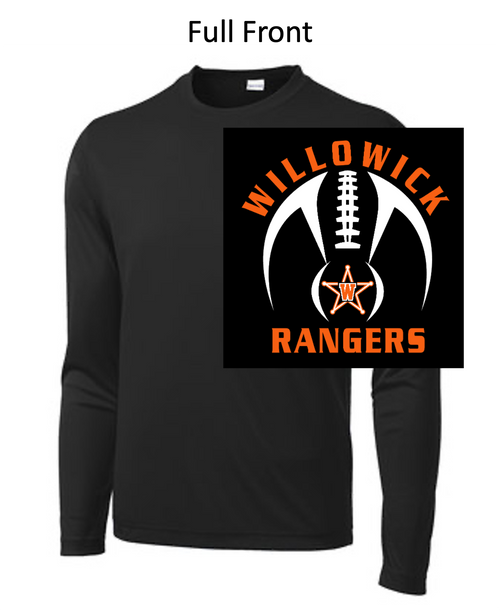 BLACK PERFORMANCE TEE - LONG SLEEVE (ADULT AND YOUTH) lanfb
