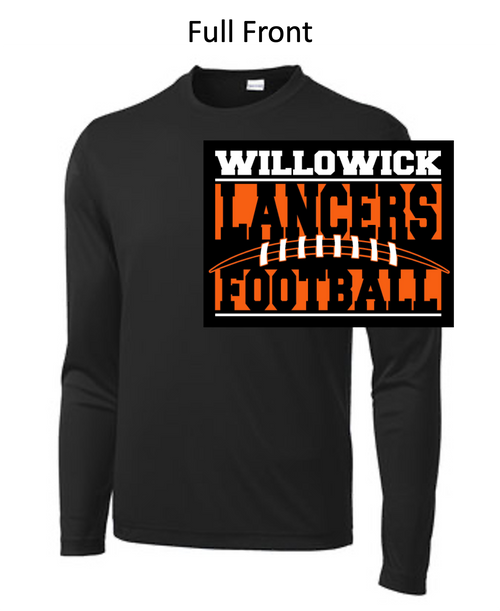 BLACK PERFORMANCE TEE - LONG SLEEVE (ADULT AND YOUTH) lanfb