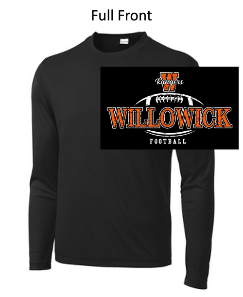 BLACK PERFORMANCE TEE - LONG SLEEVE (ADULT AND YOUTH) lanfb