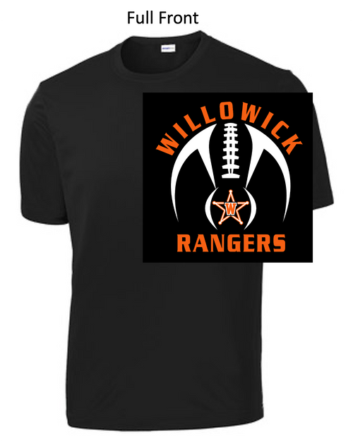 BLACK PERFORMANCE TEE - SHORT SLEEVE (ADULT AND YOUTH) lanfb