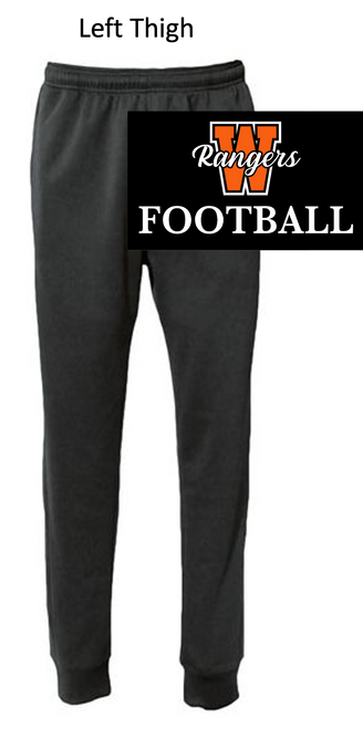 BLACK POLYESTER JOGGER PANTS WITH POCKET (YOUTH AND ADULT) lanfbthigh