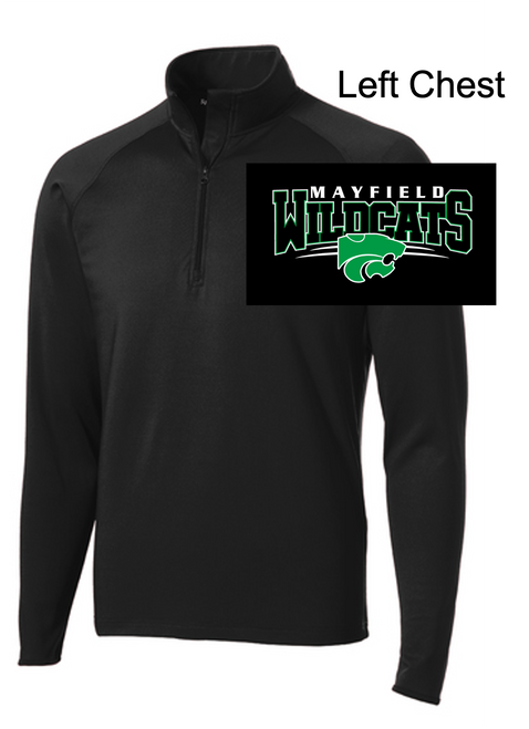 BLACK POLYESTER 1/4 ZIPPER -LONG SLEEVE (ADULT AND LADIES)  landerlc