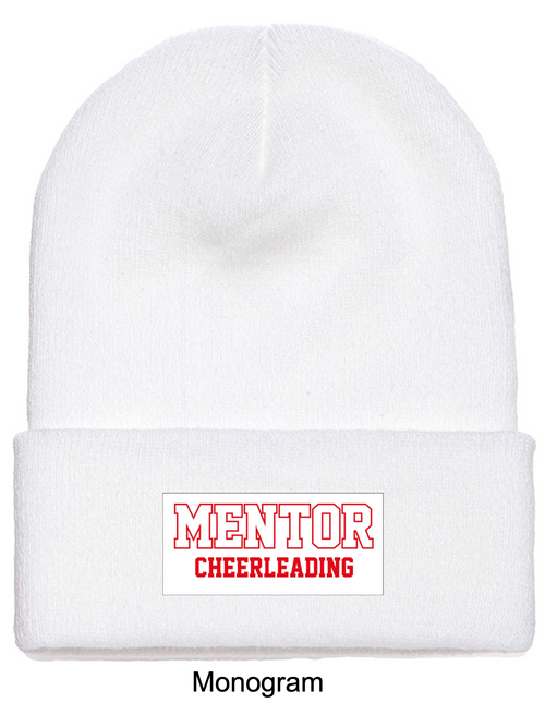 WHITE KNIT BEANIE HAT (ONE SIZE) mhscheer