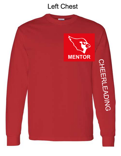 RED LONG SLEEVE T-SHIRT (YOUTH AND ADULT) mhscheerlc1color