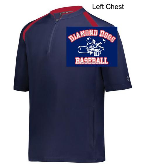 NAVY WITH WHITE SHORT SLEEVE PULLOVER (ADULT AND YOUTH) diadog